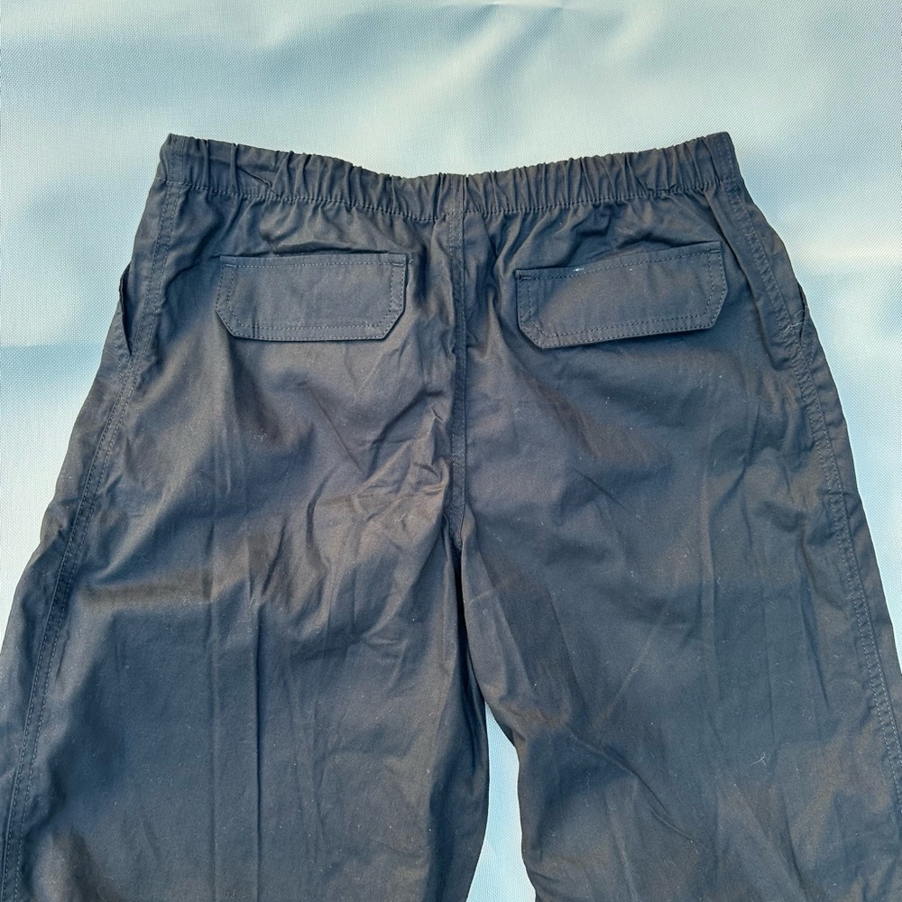 Women's Black Cargo Pants with Drawstring Waist - Picture 5 of 10